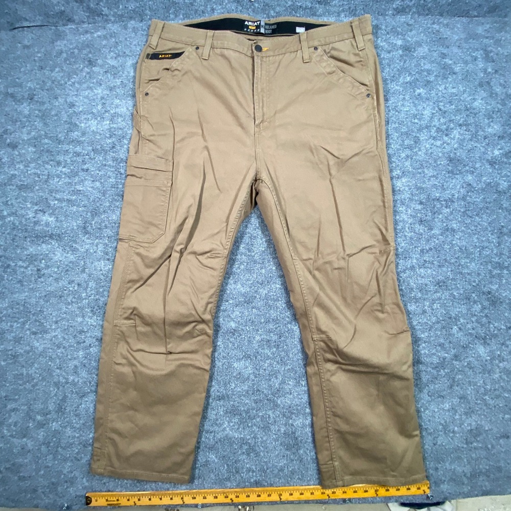 Ariat Rebar M4 Relaxed Boot Twill Dungaree Khaki Work Pants Mens 44x30 10025972